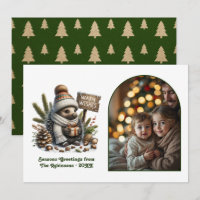 Photographie de Noël de hérisson forestier douille