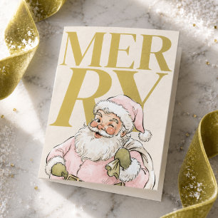 Cartes Pour Fêtes Annuelles Photographie de Père Noël avec typographie chartre