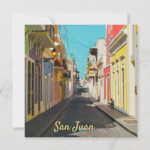 Cartes Pour Fêtes Annuelles Photographie de rue pavée de vieux San Juan
