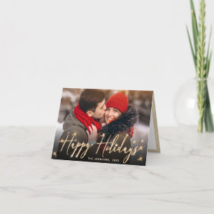 Cartes Pour Fêtes Annuelles Photographie moderne de Noël doré