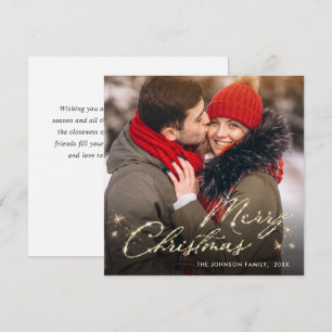 Cartes Pour Fêtes Annuelles Photographie moderne de Noël doré