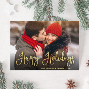 Cartes Pour Fêtes Annuelles Photographie moderne de Noël doré