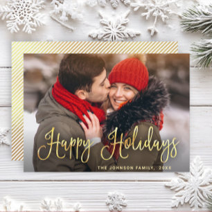 Cartes Pour Fêtes Annuelles Photographie moderne de Noël doré