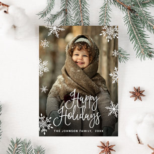 Cartes Pour Fêtes Annuelles Photographie moderne de Noël Joyeux Code QR