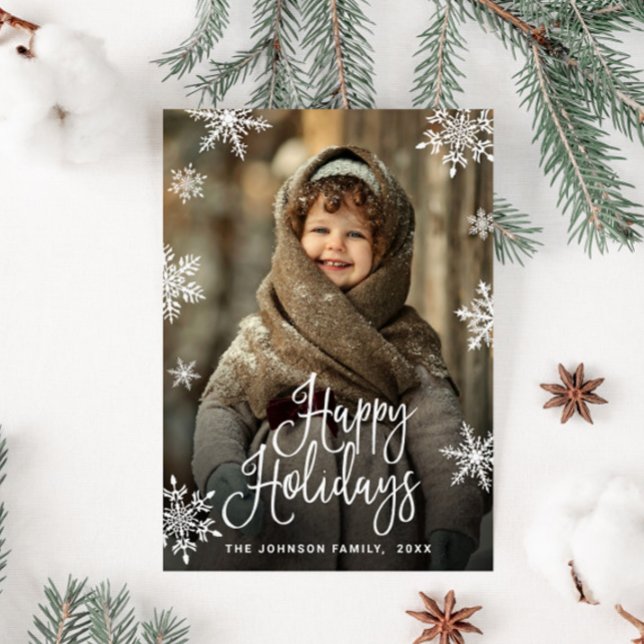 Cartes Pour Fêtes Annuelles Photographie moderne de Noël Joyeux Code QR (Créateur téléchargé)