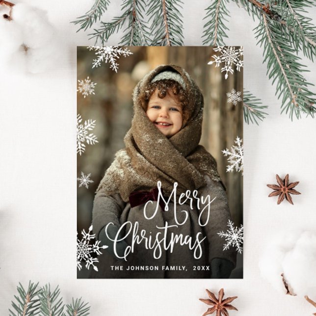 Cartes Pour Fêtes Annuelles Photographie moderne de Noël Joyeux Code QR (Créateur téléchargé)