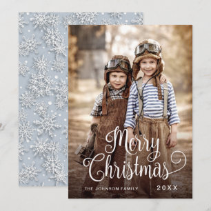 Cartes Pour Fêtes Annuelles Photographie moderne de Noël Joyeux voeux