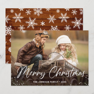 Cartes Pour Fêtes Annuelles Photographie moderne de Noël Joyeux voeux