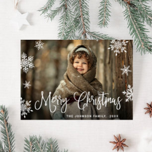 Cartes Pour Fêtes Annuelles Photographie moderne de Noël Joyeux voeux