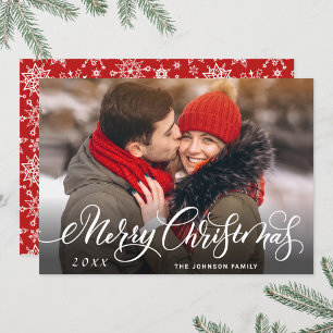 Cartes Pour Fêtes Annuelles Photographie moderne de Noël Joyeux voeux