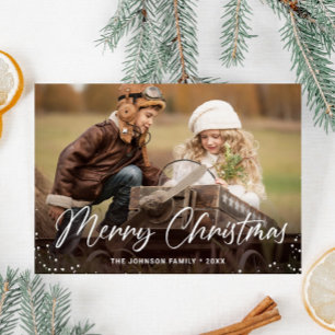 Cartes Pour Fêtes Annuelles Photographie moderne de Noël Joyeux voeux