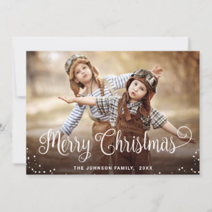 Cartes Pour Fêtes Annuelles Photographie moderne de Noël Joyeux voeux