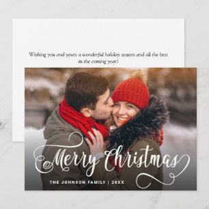 Cartes Pour Fêtes Annuelles Photographie moderne de Noël Joyeux voeux