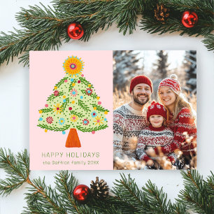Cartes Pour Fêtes Annuelles Photographie PERSONNALISÉE de l'arbre de Noël Whim