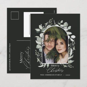 Cartes Pour Fêtes Annuelles Photographie vert botanique moderne noir