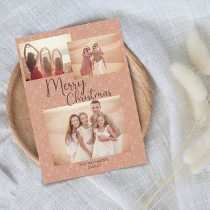 Cartes Pour Fêtes Annuelles Photos boho tendance moderne Joyeux arbres de Noël