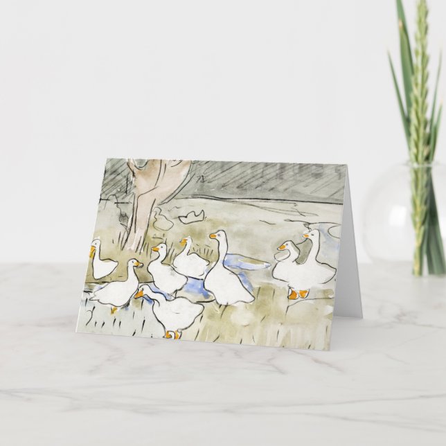 Cartes Pour Fêtes Annuelles Photos de canard mignon de la main Fam Clipart de  (Devant)