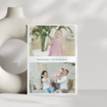 Cartes Pour Fêtes Annuelles Photos de famille minimaliste moderne Hanoukka Tro<br><div class="desc">Cette carte de vacances moderne dispose d'un arrière - plan blanc propre avec espace pour trois photos : deux horizontales à l'avant et une verticale à l'arrière. Le design simple offre un moyen élégant et minimaliste de partager vos souhaits Hanoukka avec votre famille et vos amis.</div>
