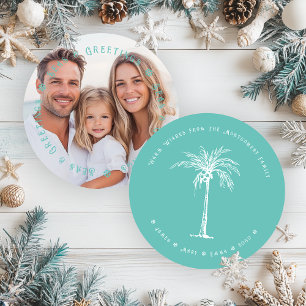 Cartes Pour Fêtes Annuelles Photos de Noël de Palm Seas et de voeux Tropical