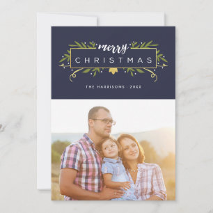 Cartes Pour Fêtes Annuelles Photos de Noël Moderne