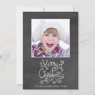Cartes Pour Fêtes Annuelles Photos de Noël Whimsical Chalkboard