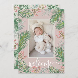 Cartes Pour Fêtes Annuelles Photos d'hiver Annonces de naissance