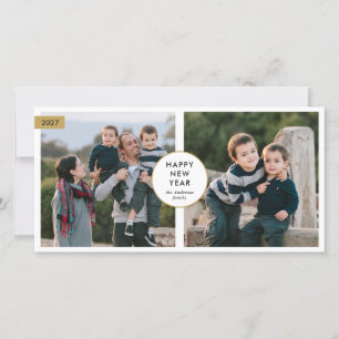 Cartes Pour Fêtes Annuelles Photos Joyeuse Nouvelle Année 2 Moderne