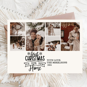 Cartes Pour Fêtes Annuelles Photos minimalistes Premier Noël dans notre nouvel