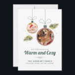 Cartes Pour Fêtes Annuelles Photos pour animaux de compagnie Famille Noël Mode<br><div class="desc">Notre enchanteur Custom Botanical Greutages Animaux Carte photo est une façon délicieuse de répandre l'acclamation des vacances et de laisser une impression durable sur vos amis et votre famille. Cette carte magnifiquement conçue est ornée de photos de vos bébés à fourrure, évoquant la chaleur et le charme de la saison...</div>