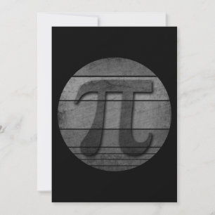 CARTES POUR FÊTES ANNUELLES PI DAY DRÔLE NOIR ET BLANC 