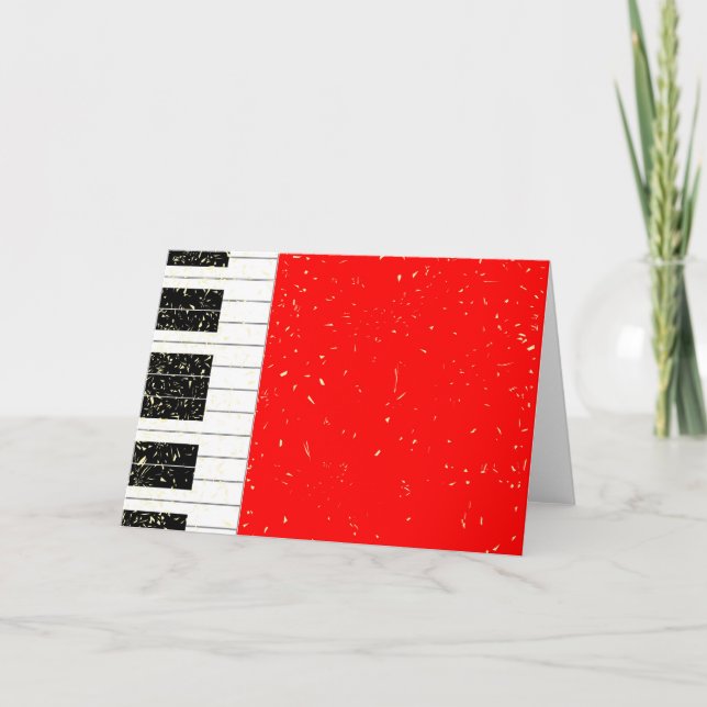 Cartes Pour Fêtes Annuelles Piano de Noël (Devant)