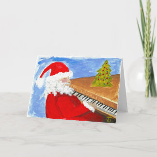Cartes Pour Fêtes Annuelles Piano Man (Père Noël)