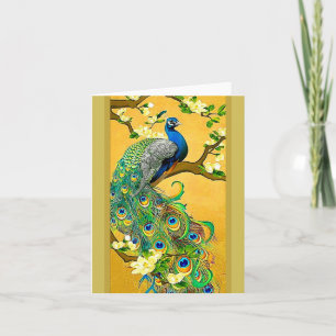 Cartes Pour Fêtes Annuelles Pic bleu indien Vintage