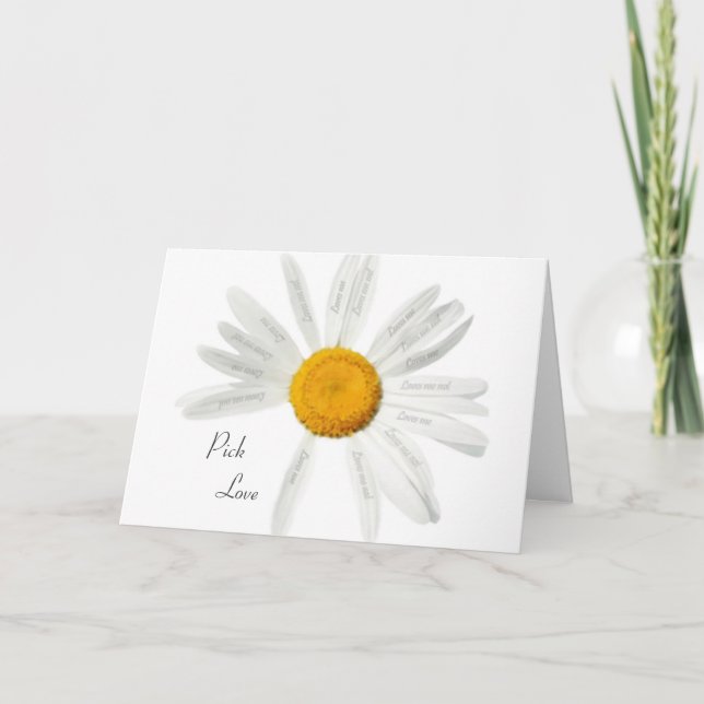 Cartes Pour Fêtes Annuelles Pick Love Daisy (Devant)