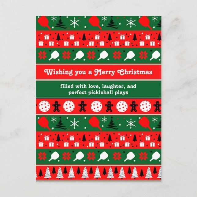 Cartes Pour Fêtes Annuelles Pickleball Holiday Cheval (Devant)