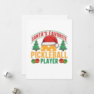 Cartes Pour Fêtes Annuelles Pickleball Noël