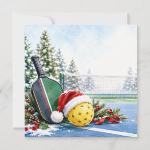 Cartes Pour Fêtes Annuelles Pickleball thème Noël