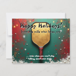Cartes Pour Fêtes Annuelles Pickleball🎅Dinkmas Dévotion