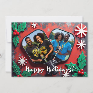 Cartes Pour Fêtes Annuelles Pickleball🎅Point de match joyeux !