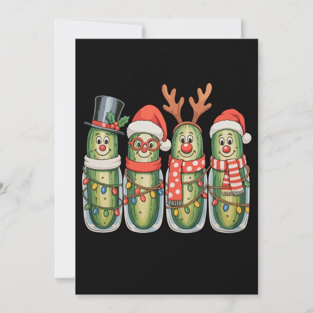 Cartes Pour Fêtes Annuelles Pickles de Noël drôles de fêtes de Noël (Devant)