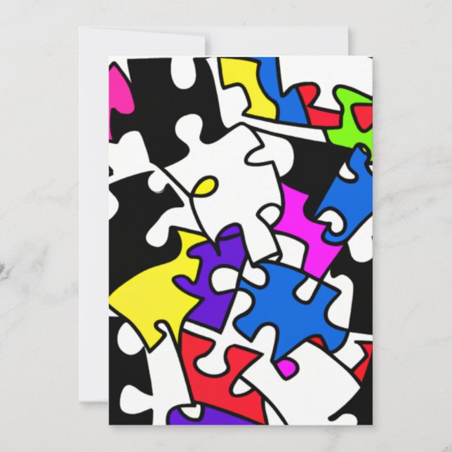 Cartes Pour Fêtes Annuelles Pièces de puzzle (Devant)
