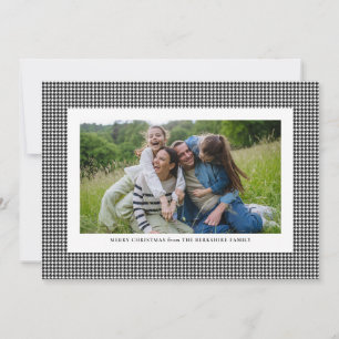 Cartes Pour Fêtes Annuelles Pied de fond classique noir et blanc