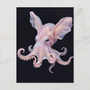 Cartes Pour Fêtes Annuelles Pieuvre Dumbo — Peinture à l'huile Impasto de haut