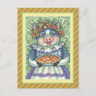 CARTES POUR FÊTES ANNUELLES PIG & ACORN PIE, MERCI FABRIQUÉ AVEC AMOUR