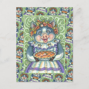 CARTES POUR FÊTES ANNUELLES PIG & ACORN PIE, MERCI FABRIQUÉ AVEC AMOUR
