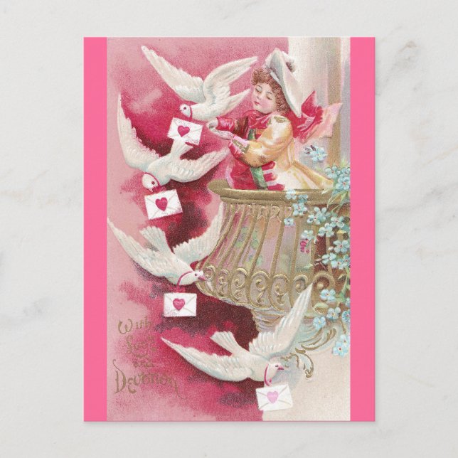 Cartes Pour Fêtes Annuelles Pigeon Posted Valentines (Devant)