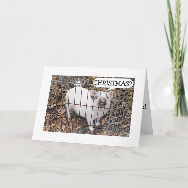 CARTES POUR FÊTES ANNUELLES PIGGY=PAS NOËL JUSQU'À CE QUE SOIT MISTLETOE AVEC  (Devant)