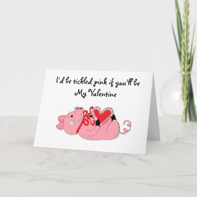 Cartes Pour Fêtes Annuelles Piggy Valentine (Devant)