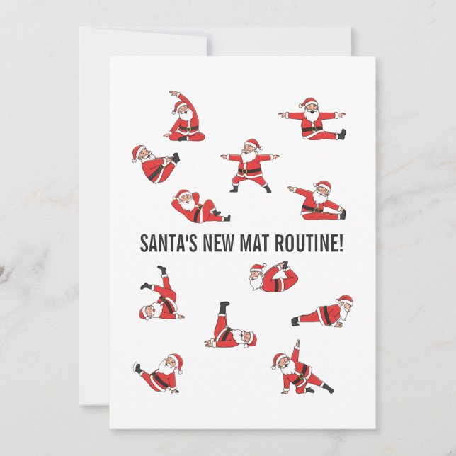 Cartes Pour Fêtes Annuelles Pilates Santa Reformer Christmas (Devant)
