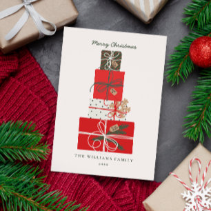 Cartes Pour Fêtes Annuelles Pile Cadeaux De Style Scandi De Vacances Minimal S
